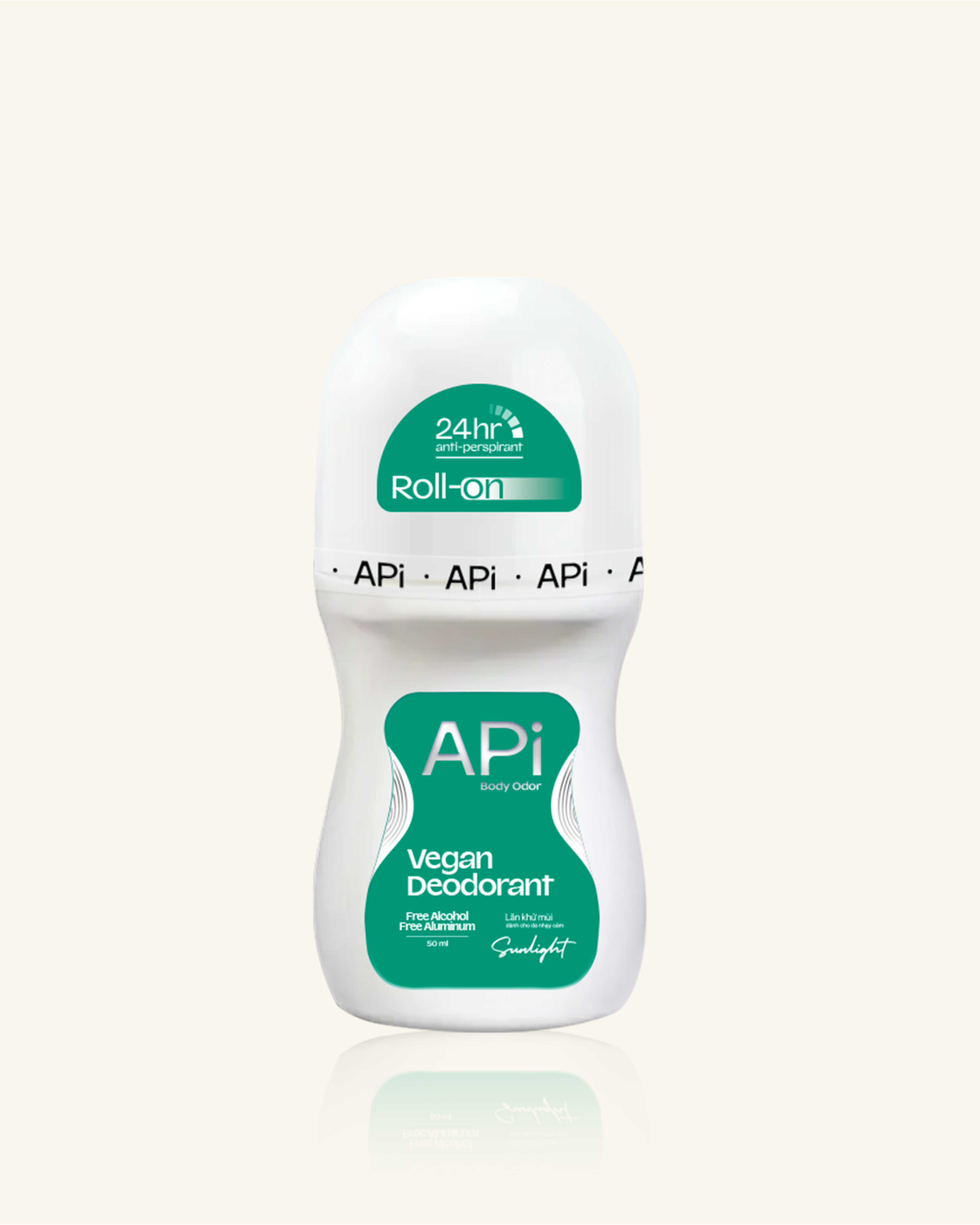 Lăn Khử Mùi API Vegan Deodorant – Dịu Nhẹ Cho Da Nhạy Cảm, Bầu & Mẹ Bỉm (50ml)