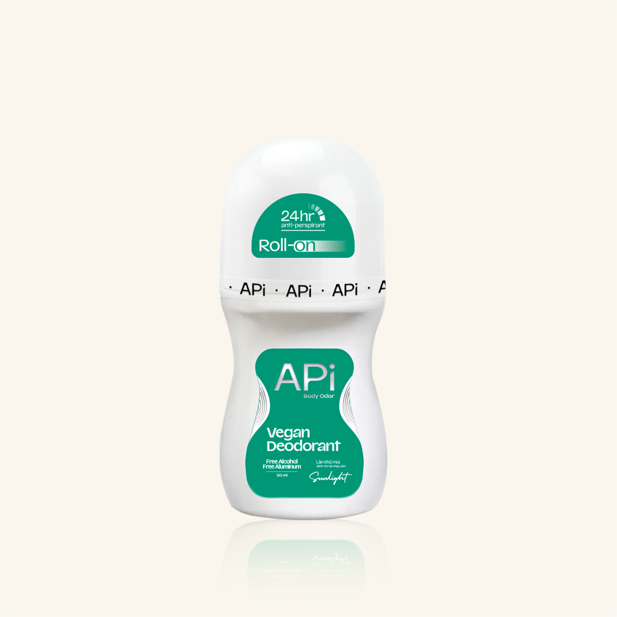 Lăn Khử Mùi API Vegan Deodorant – Dịu Nhẹ Cho Da Nhạy Cảm, Bầu & Mẹ Bỉm (50ml)