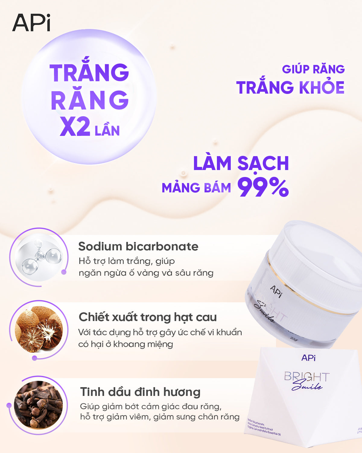 Bột trắng răng hạt cau