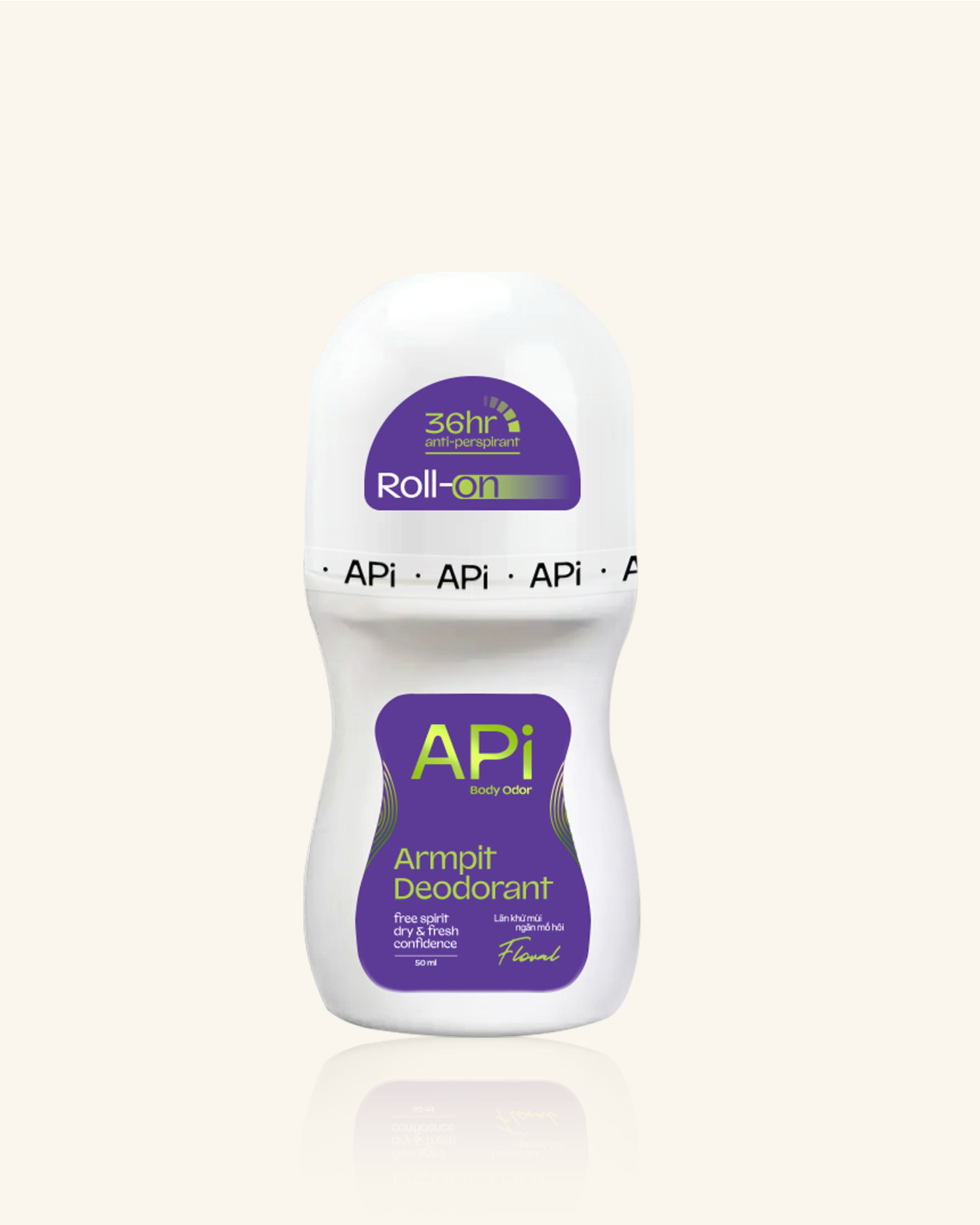 Lăn khử mùi kháng khuẩn sinh học, Lăn Khử mùi API khô thoáng, khử tiết mồ hôi 50ml
